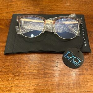 QUAY AUSTRALIA Evasive 52mm Blue Light Filtering Glasses, TORTOISE/ GOLD